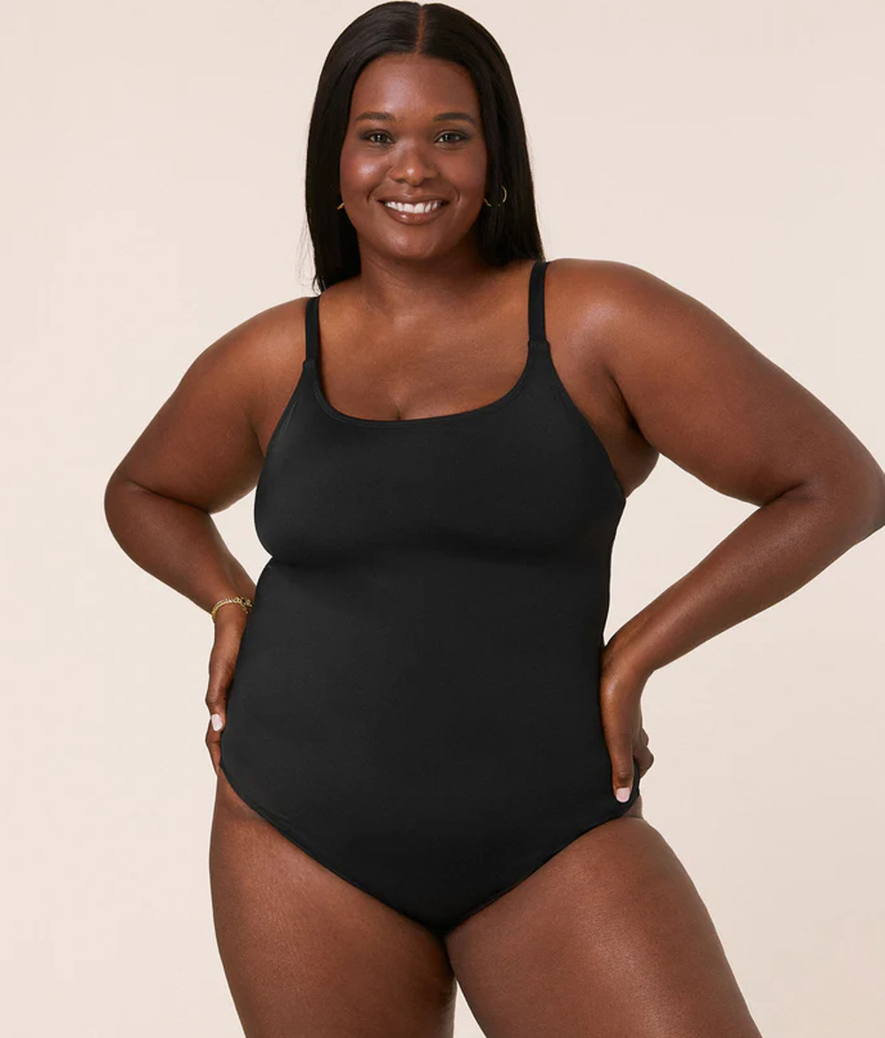ANDIE SWIM Amalfi Classic One Piece Swimsuit 3XL US 20 Black Flat Scoop Neck NWT